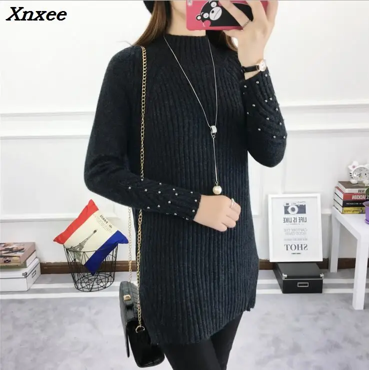 2018 Winter Women's Sweater Female Autumn Casual Fashion Pullover Ladies Long Sleeve O Neck Solid Xnxee 2018 Winter Women's Sweater Female Autumn Casual Fashion Pullover Ladies Long Sleeve O Neck Solid Xnxee