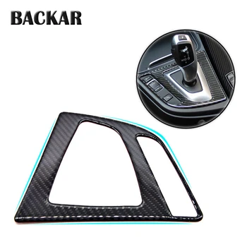 

BACKAR Auto Car Styling Interior Stickers For BMW F30 F35 3 Series 320i 328i GT Carbon Fiber Gear Shift Panel Covers Accessories
