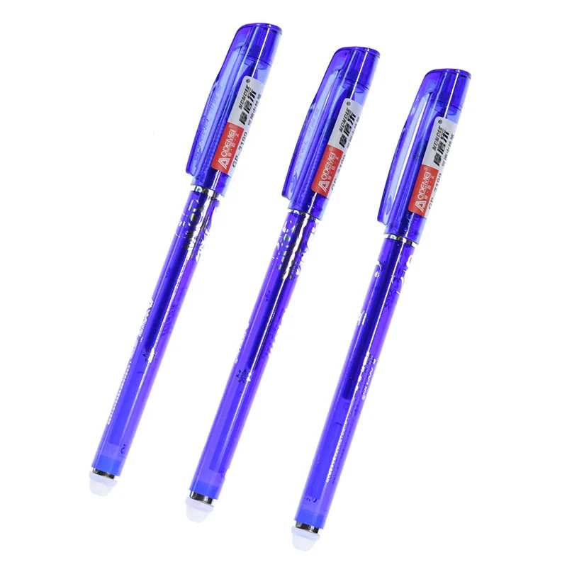 

3pcs High Quality Magic Erasable Gel Pen Tip 0.5mm Blue Refill Student Examination Tool Writing Smooth Office Stationery