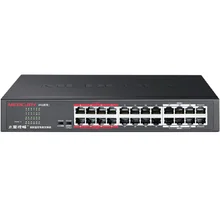 24 порта 100 Мбит/с VLAN быстродействующий коммутатор Plug& Play, камера NVR сетевой коммутатор, сталь, настольный коммутатор для интернет-сети камеры видеонаблюдения