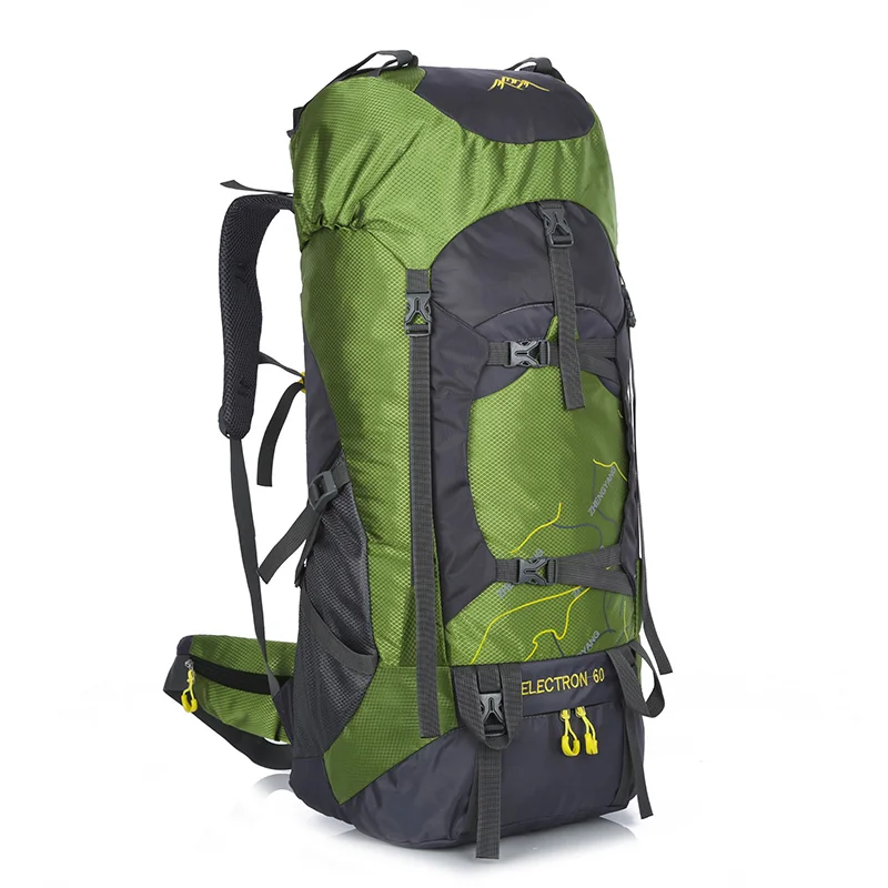 

60L Large Capacity Hiking Backpack With Rain Cover Waterproof Folding Mountain Backpack Breathable Outdoor Camping Bags 901