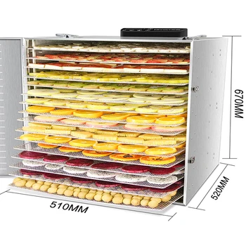

16 Layers Smart Commercial Large Fruit Dryer Electric Food Dehydrator Stainless Steel Vegetable Herb Snacks Drying Machine