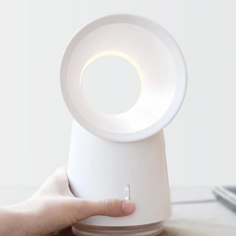 Xiaomi Happy Life Fan 3 в 1 Мини охлаждающий бескорпусный Настольный вентилятор увлажнитель воздуха с вентилятором ночного света