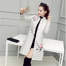 Зимнее пальто пуховик длинная зима новое свободное белое пуховое пальто чистый цвет красивое пуховое пальто BH013