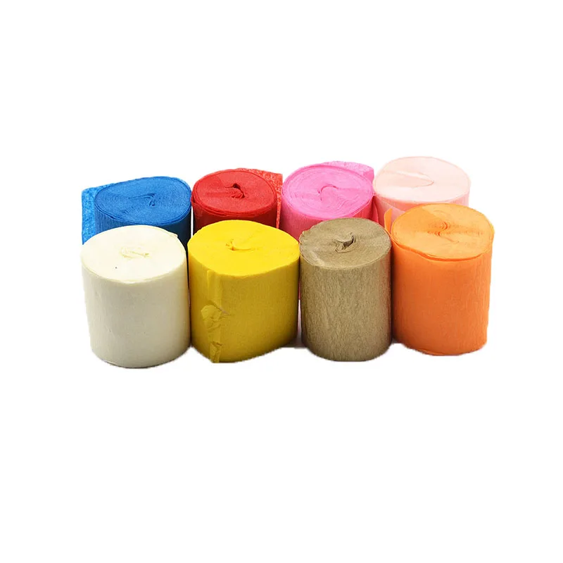 32ft 10m Crepe Paper Streamers DIY Paper Garland Photography Backdrops  For Wedding Birthday Party Baby Shower Venue Decoration