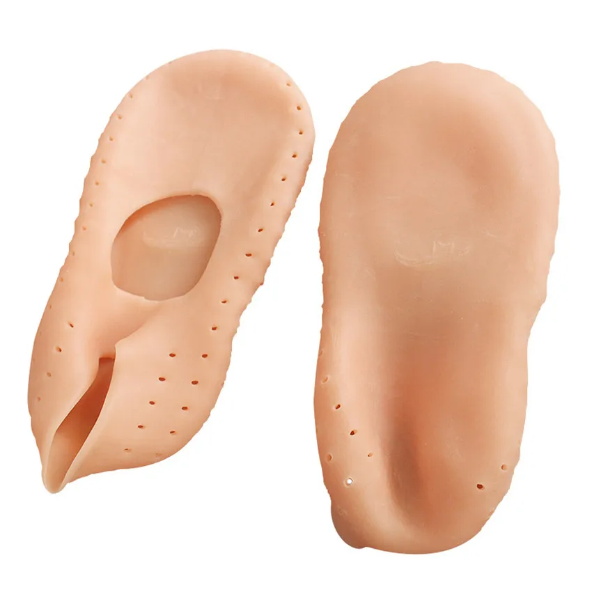 

1 Pair Gel Sock Silicone Foot Care Tool Feet Protector Pain Relief Crack Prevention Moisturize Dead Skin Removal Sock With Hole