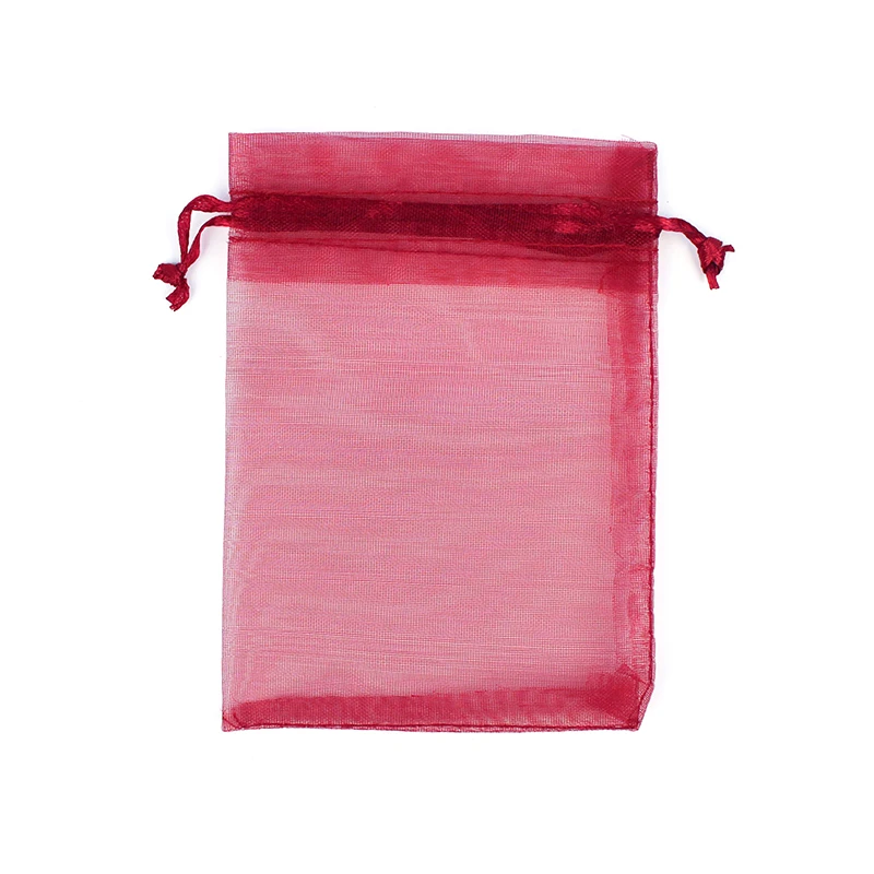 50 шт., 21 цвет, 7X9, 9X12, 10X15, 13X18 см, сумки из органзы, Подарочная сумка, пакеты для упаковки ювелирных изделий, могут быть изготовлены с логотипом на заказ