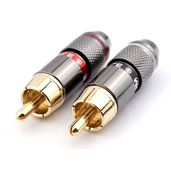 

5 pcs RCA Male Connector Wire Solder Type Plug Audio Connector