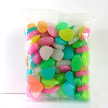 100 шт./упак. украшения сада Камень светиться в темноте светящиеся камушки камни для проход Свадебные украшения вечерние поставок событий