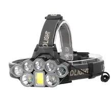 90000 люменов XMLT6 8T6 светодиодный налобный фонарь с зарядкой от usb, фары дальнего действия для рыбалки, уличные яркие фары, фара