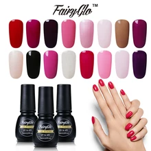 FairyGlo Gel Polish 7ML Soak Off UV LED Bling Nail Polish Semi Permanent Gel Lacquer Lucky Enamel Acrylic Nail Paint Primer Ink