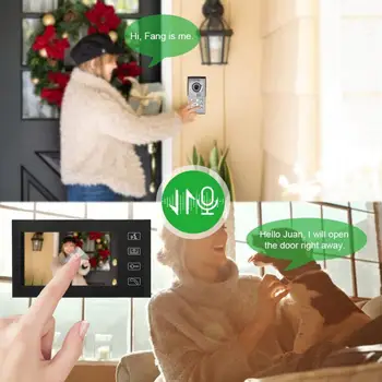 

3 Apartment 7in Wired Video Intercom Door Phone Doorbell System Monitors IR Camera Video Door Phone