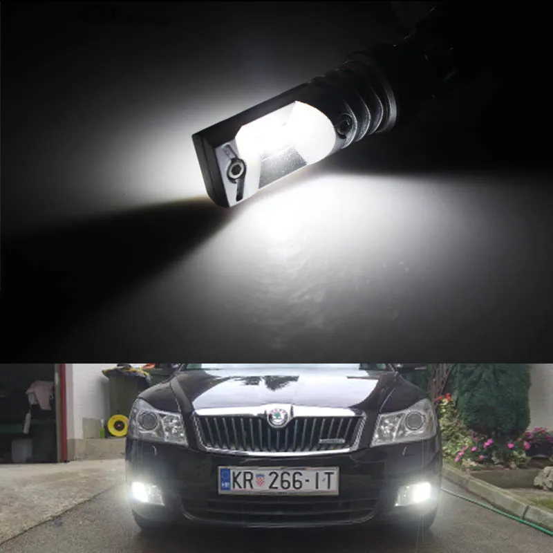 Canbus sem Erro Led para Skoda Ijdm Lâmpada Superb P21w Octavia 2 fl 2011 2020 Luzes Diurnas Drl 12v 6000k 1156 10 Ijdm lâmpada led para skoda superb, 6000k