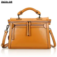 BICOLOR Women Handbags Women Genuine Leather Handbags Luxury Handmade Bags Tote bags for girl Messenger Bags lady shoulder bags