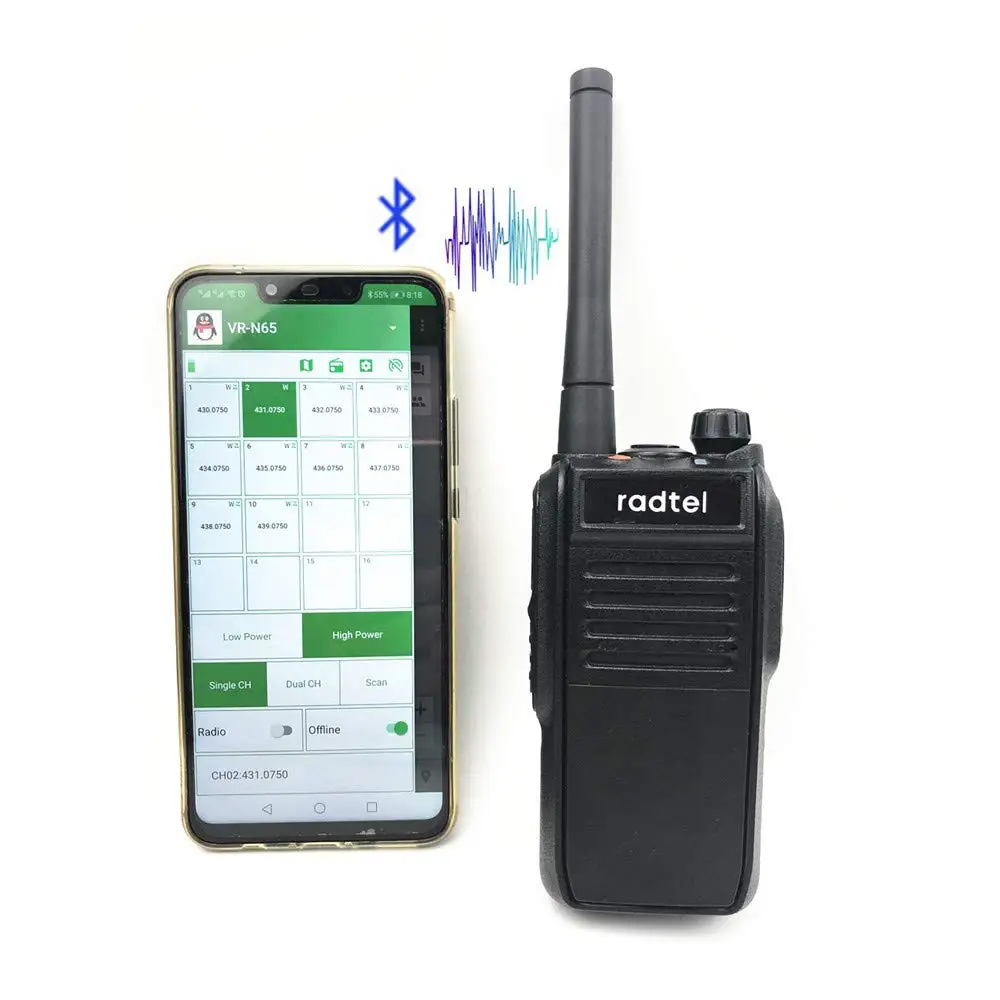 

radtel N65 Network Walkie Talkie (Free, No Sim Card ) Nationwide Coverage 1500+ Miles Internet Two Way Radios (Bluetooth, GPS)