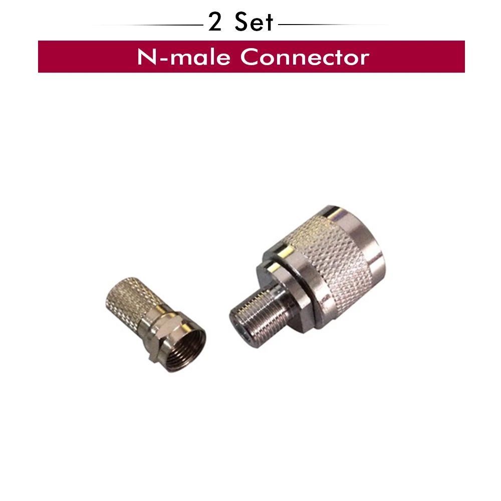 

2 Sets NJ-FK and FJ-5D RG6 Coaxial Cable N Male Connector for Mobile Cell Phone Signal Booster Cellular Repeater Amplifier