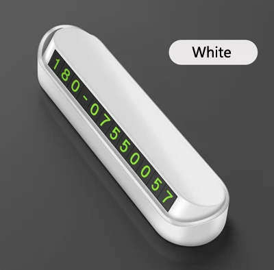 Телефонный номер, автомобильная Ночная светящаяся Временная парковочная карта для Skoda Superb Octavia A7 A5 2 Fabia Rapid Yeti Citroen C4 C5 C3 - Цвет: Белый