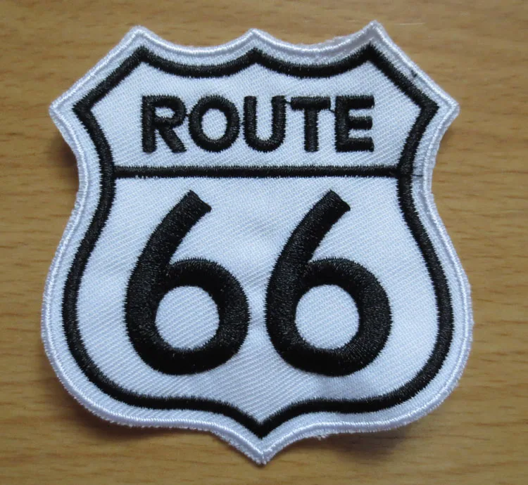 

route 66 Embroidery Patches for Jacket Back Vest Motorcycle Club Biker E 7cm*7.6cm