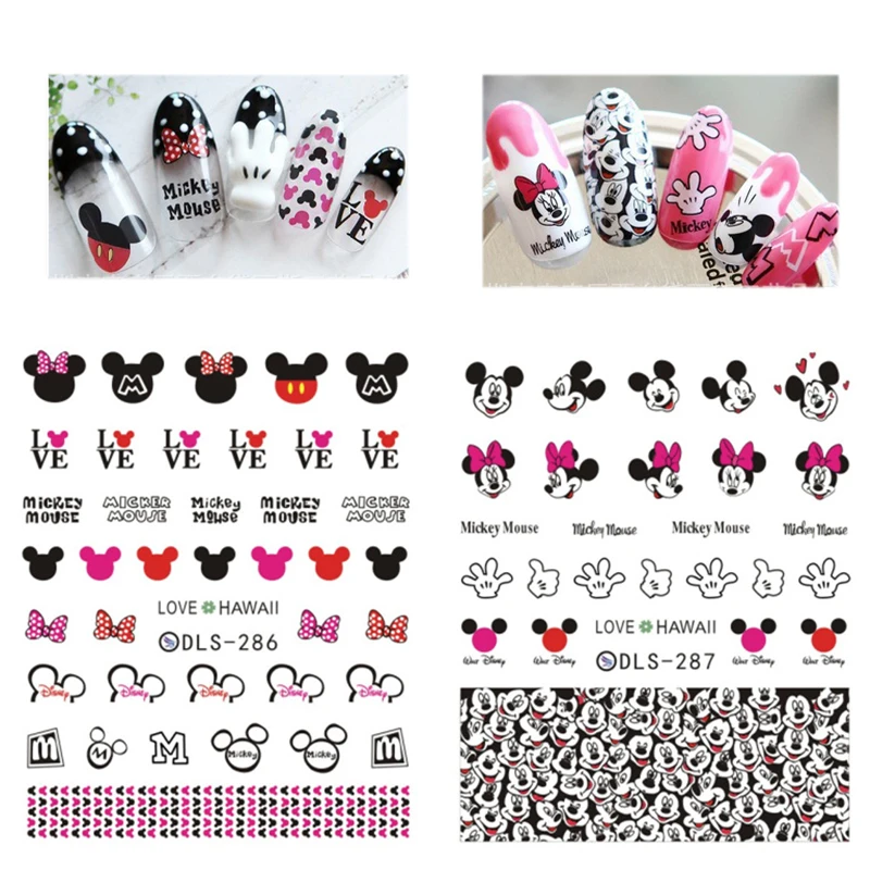 Магазин tessie стикеры 3D на ногти Nail Art для ногтей Микки Маус наклейки Золушка