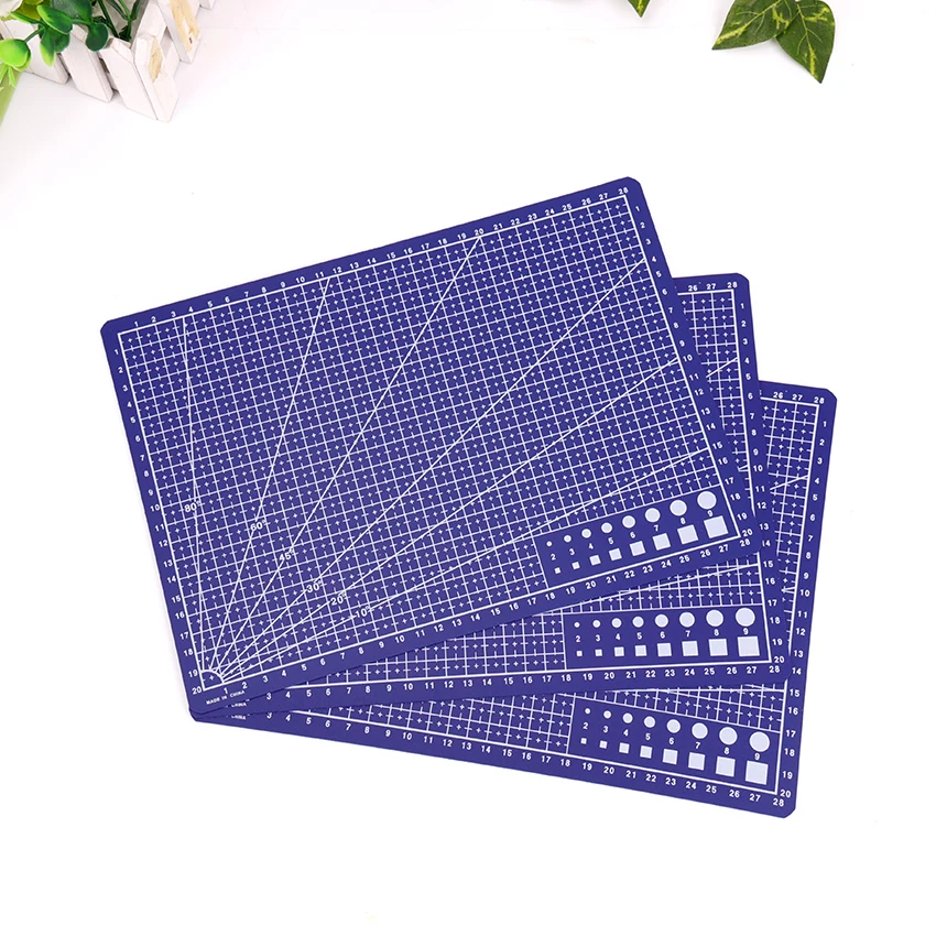 A4 Grid Lines Cutting Mat Craft Card Fabric Leather Paper Board Plastic Blue Cutting Pad 30*22cm A4 Grid Lines Cutting Mat Craft Card Fabric Leather Paper Board Plastic Blue Cutting Pad 30*22cm