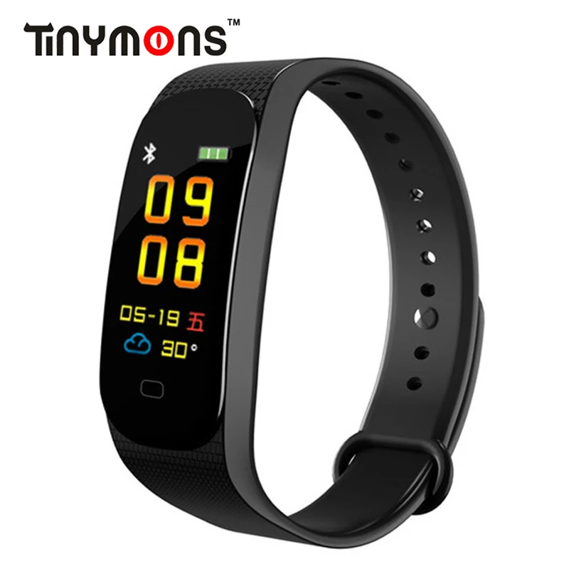 

Tinymons M5 Smartband Fitness Bracelet Activity Tracker Watch Blood Pressure Wristband Color Screen Weather Forecast Smart Band