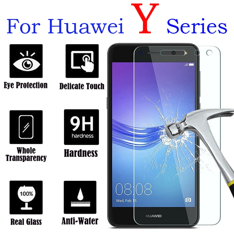 Для Huawei y6 prime 2018 защита экрана на huawey защитная пленка из закаленного стекла huavei view