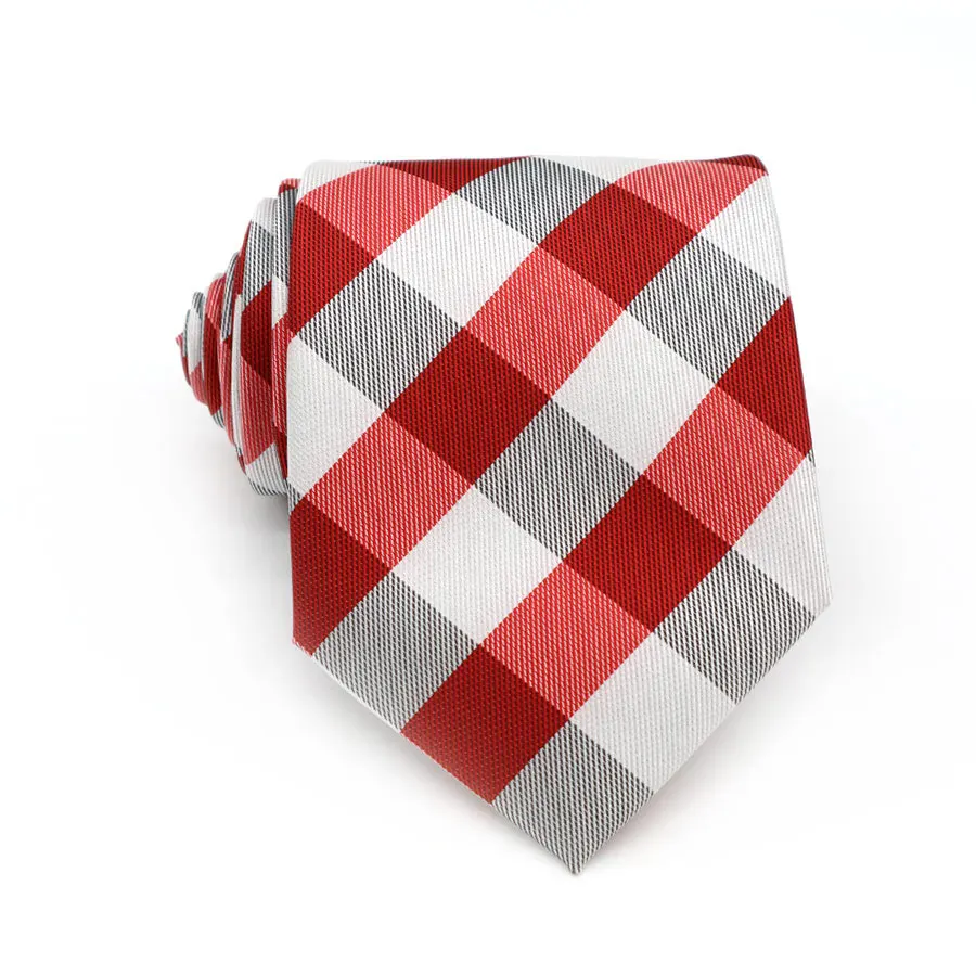 Высококачественный мужской галстук 8 см оплаченные чеки шелковые галстуки жаккардовые тканые шеи мужские Галстуки формальный деловой галстук для свадебной вечеринки - Цвет: GLT-35