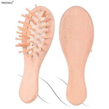 

Beauty Tool Wooden Comb Massage Brush Lightweight Portable Wooden Brush Hair Care Relax Wood Hair Comb J19