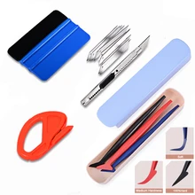 FOSHIO углерода Волокно Винил инструмент для обертывания автомобиля окно оттенок плёнки Ракель обёрточная бумага ножи комплект наклейка для транспорта клей для удаления укладки скребки