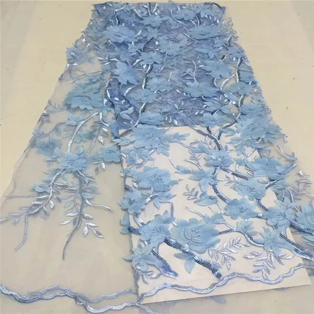 

2018 Good quality french lace fabric with Sequins and green tulle lace fabric for 5 yards dress material High Quality Fabric