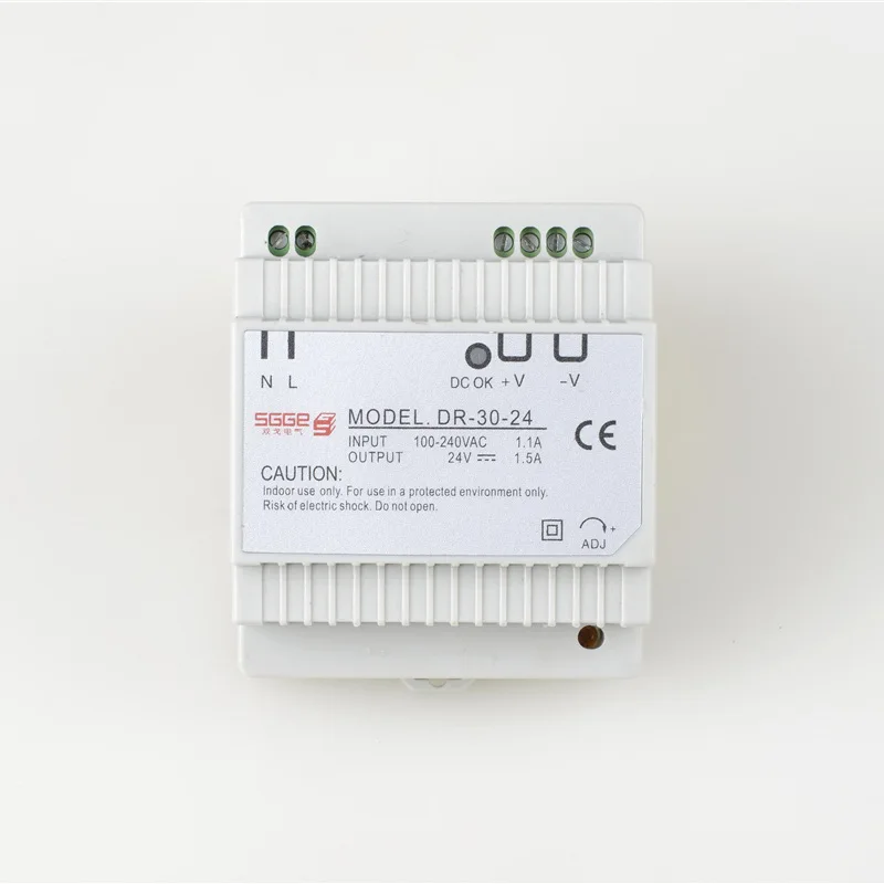 

DR-30-24 30W 124V 1.5A Din rail Single Output Switching power supply ac dc converter