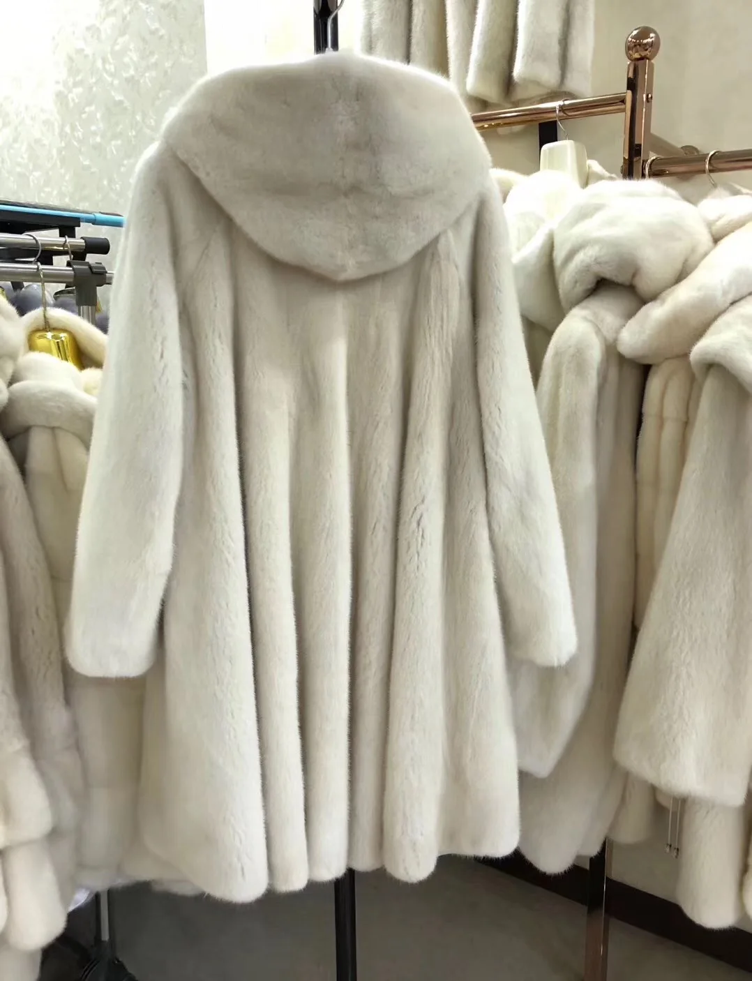 Outwear Hiver Capuchon Femmes Manteau Naturel À De Vison Nouvelles Fourrure 2018 Réel L5Aqj3R4