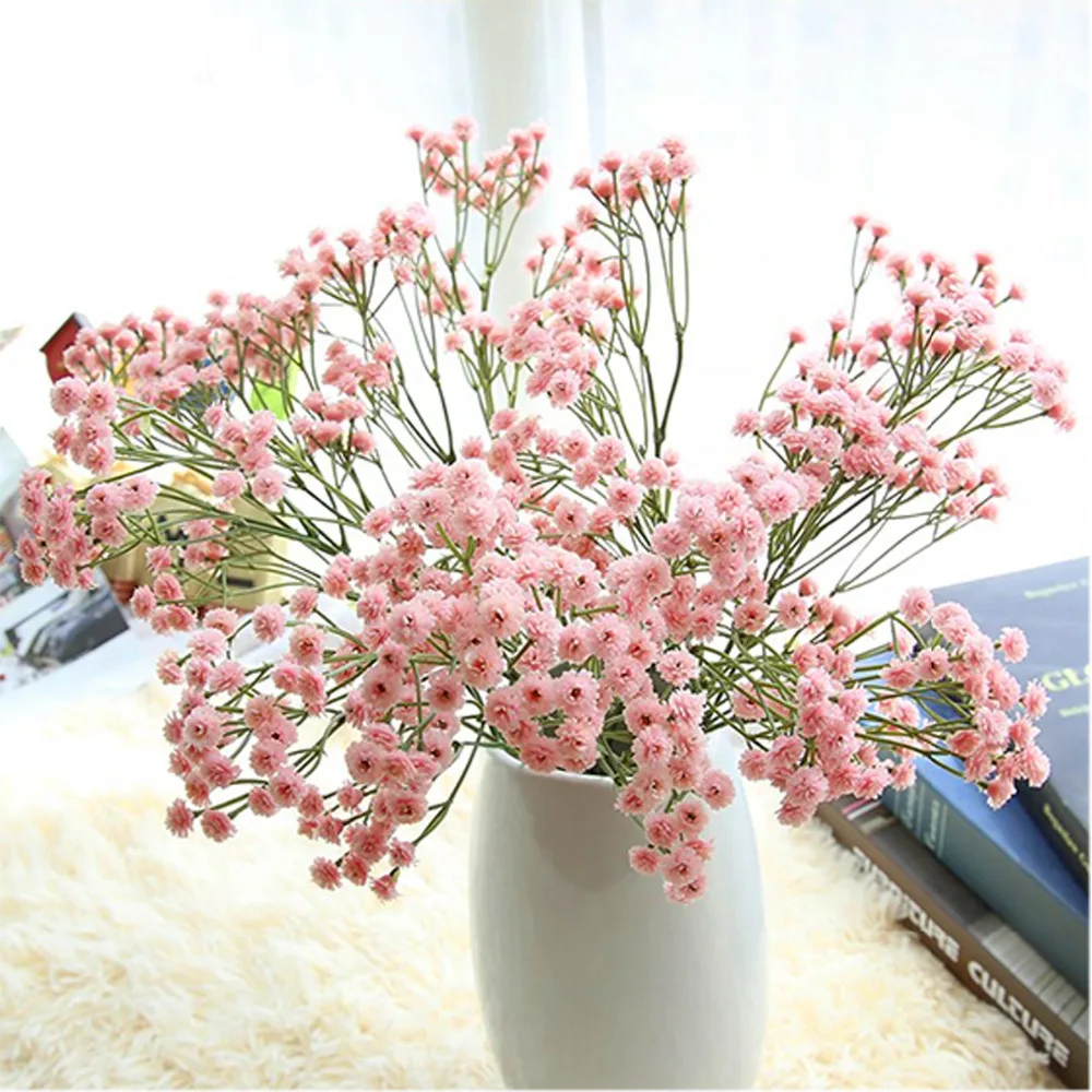 

65 CM 90 Heads Artificial Flowers False Baby's Breath Gypsophila Flowers For Wedding Decoration Photo Props Flower Heads Branch