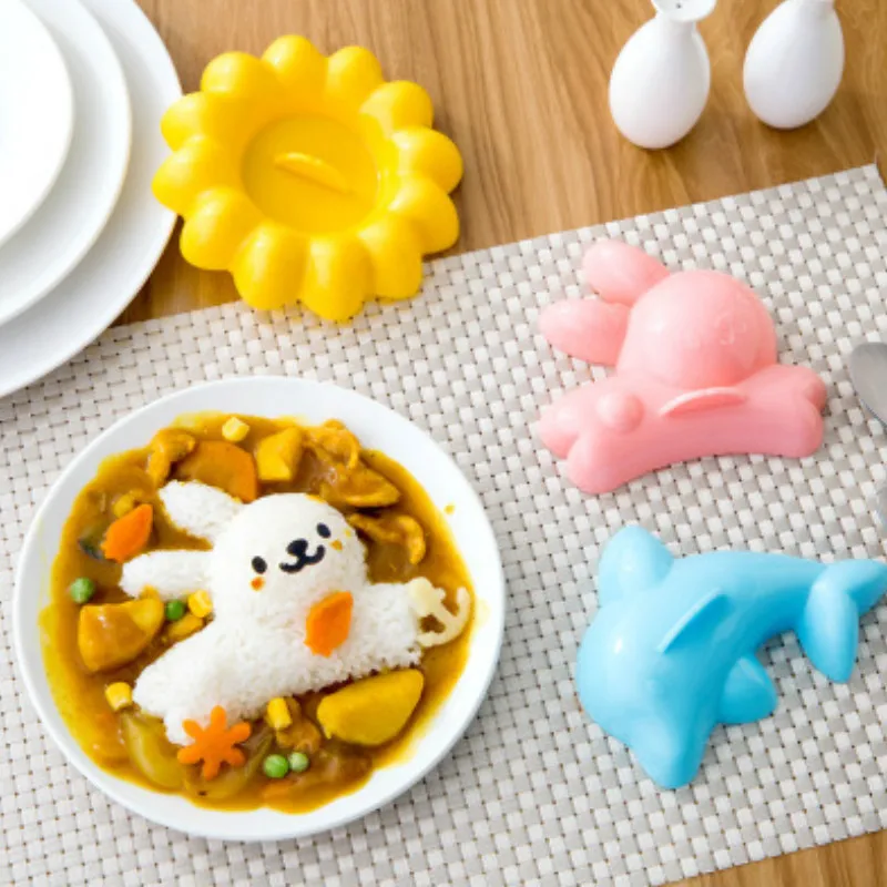 1 Baby Grinding Food Supplement Baby Food Maker Shake Rice Ball Mold Cutter Food Decoration Kids Lunch DIY Mould Kitchen Tools