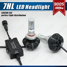1 Conjunto de 9005 HB3 50 W 8000LM G7 LEVOU Farol Farol Lâmpada Kit LUMILED LUXEON ZES 16LED SMD Chips Fanless 6500 K Branco Atualizado HID