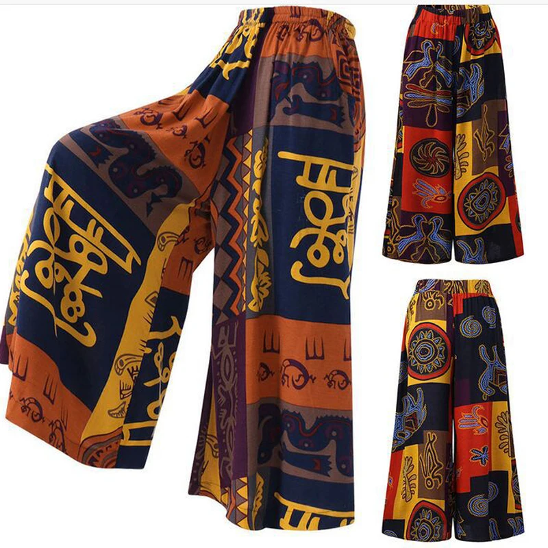

2019 Female Wide Leg Pants Women Plus Size 5XL Fashion Patchwork Casual Loose Pants Trousers Female Baggy Jogger Long Sweatpants