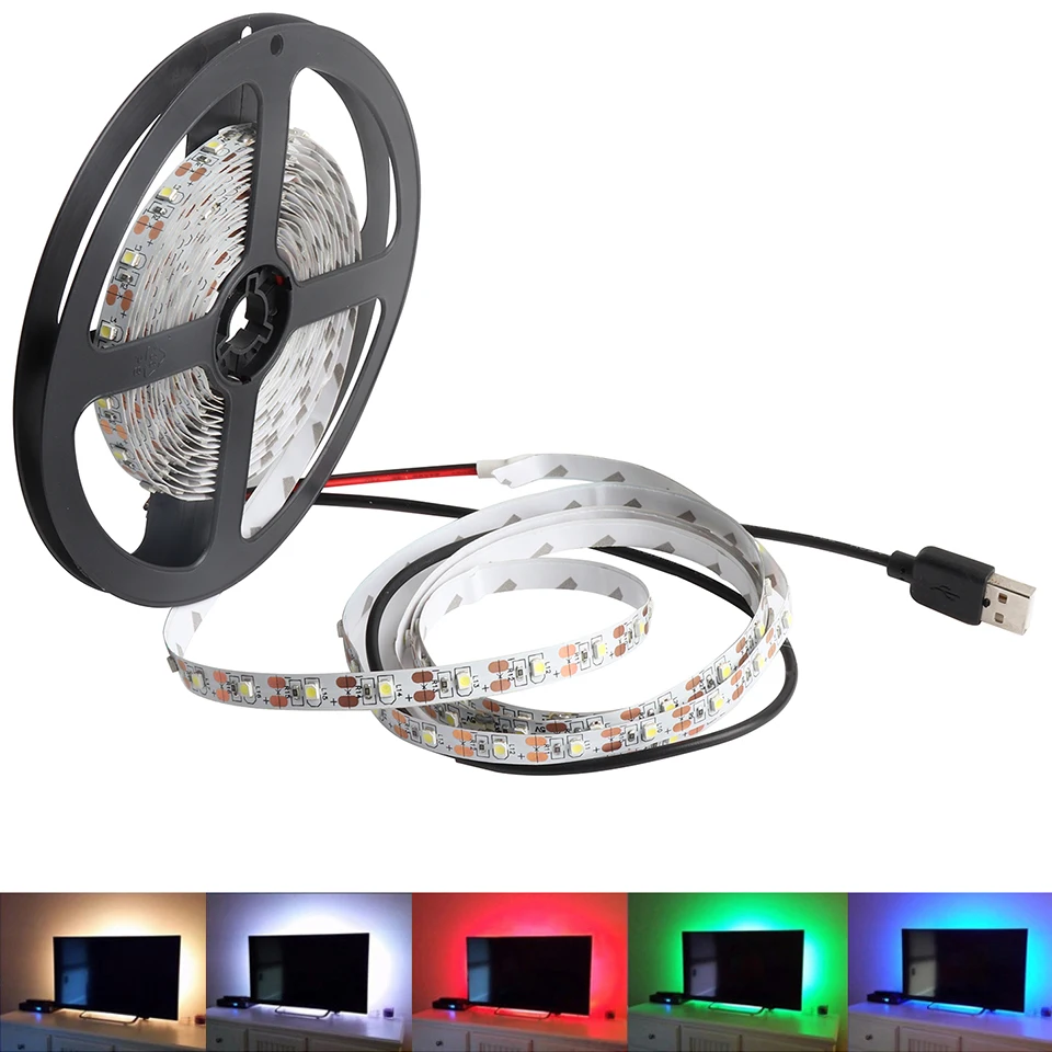 

Dimmable LED Strip 5V USB LED strip light for TV backgroud backlight 1m 2m 3m 4m 5m SMD3528 ribbon rope light 5 V warm white IL