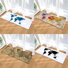 40*120 см Коврик для пола, кухонные впитывающие Противоскользящие коврики, термоперенос, большой размер, карта мира, принт, узор для ванной комнаты, спальни