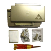 Горячая золотого цвета корпус для ZeldaPattern игра Футляр оболочка для NDSLite N-DSL полный комплект ремонт пластиковый корпус W/отвертки