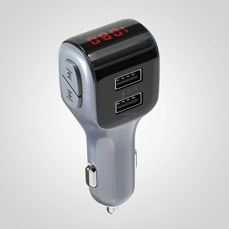 Автомобильный MP3-плеер с громкой связью, Bluetooth, fm-передатчик, автоматический модулятор, комплекты, беспроводное автомобильное зарядное устройство 3.1A, ЖК-дисплей, двойной USB, аудио аксессуары