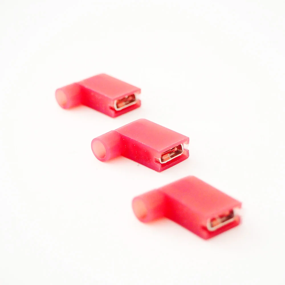 6.3mm Right Angle Flag L Type Crimp Terminal Female Spade Connector 22