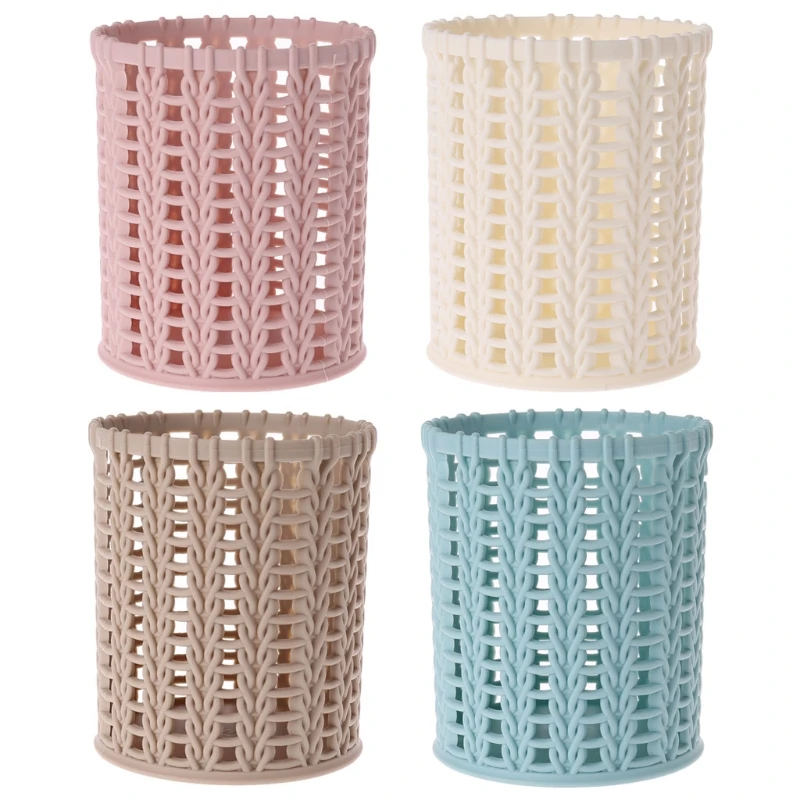 

Plastic Rattan Desktop Storage Basket Home Office Organizer Cosmetic Table Bo JUL-28A