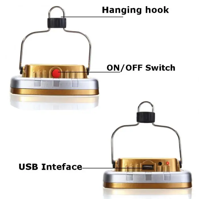 Светодиодный светодио дный кемпинговый фонарь COB Солнечный USB Перезаряжаемый Фонарик Палатка лампа факел аварийный свет для наружного