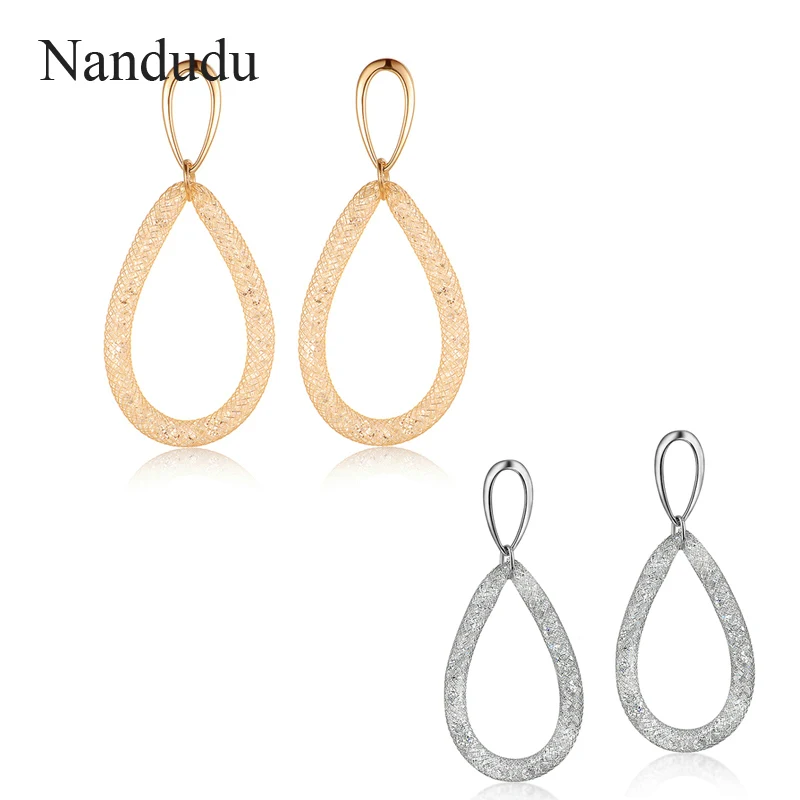 

Nandudu Women Earrings Mesh Crystal New Fashion Female Earring Jewelry Gift CE162 CE163