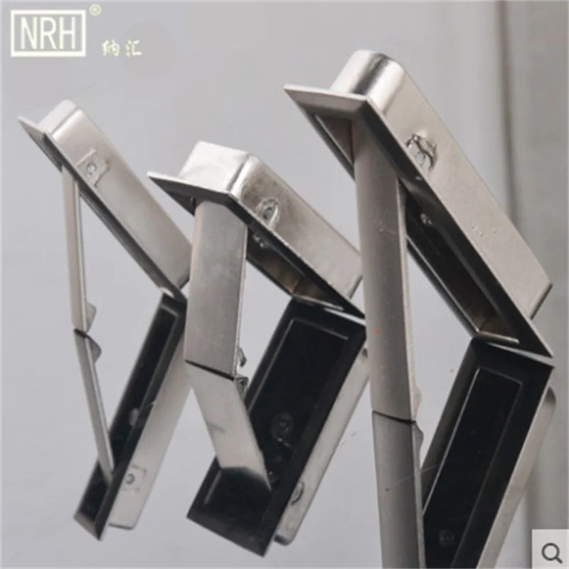 

NRH4618 series wardrobe drawer dark handle Invisible metal shoe showcase flip handle Tatami handle Anti collision modern