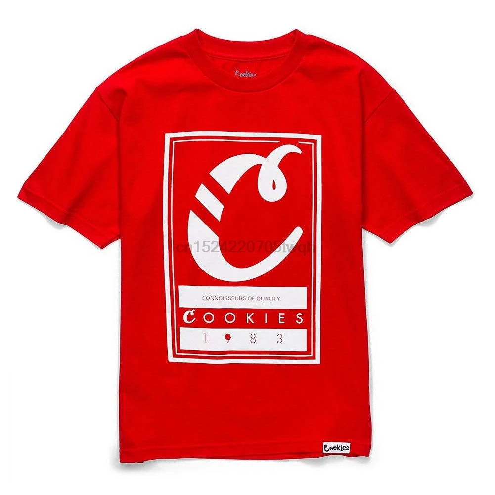 Cookies SF Berner Men Alumni Hall Logo T Shirt Red Tee Clothing Appare