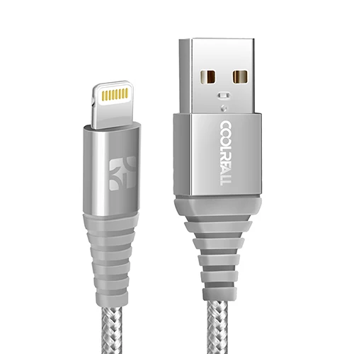 Coolreall MFi Lightning USB кабель для iPhone X 8 7 6S 6 Plus 5S SE 5 Быстрая зарядка для iPhone кабель зарядного устройства кабели для мобильных телефонов - Цвет: Серый