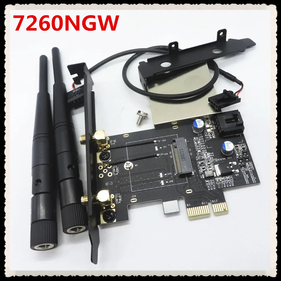 NGFF M.2 ключ A к PCIe 1x WiFi карта адаптер M2 к PCI-E для 7260NGW 7265NGW 8260NGW 8265NGW 3160NGW 3165NGW 3168NGW