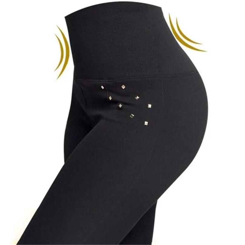 CUHAKCI Women Leggings Workout High Waist Sexy Leggins Zipper Top Black Slim Button Decoration Hot Sale Push Pencil Pants seasum leggings Leggings