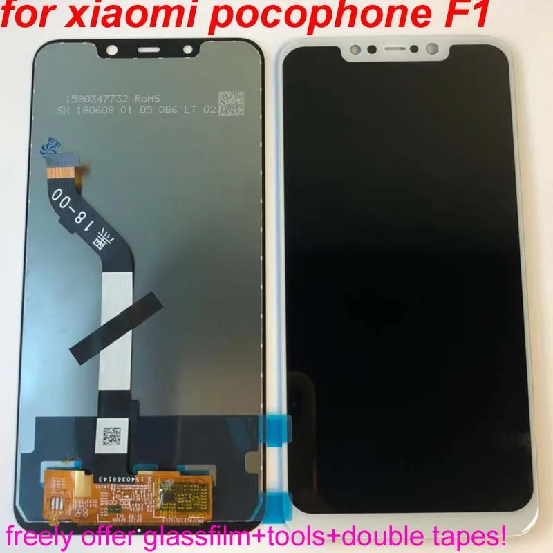 

White 2018 New Original LCD For 6.18" Xiaomi poco F1 LCD Display Touch Screen Digitizer Assembly for xiaomi mi Pocophone F1 LCD